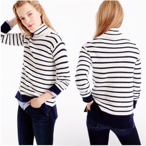 J.Crew Ribbed Relaxed Wool Turtleneck Sweater XXS